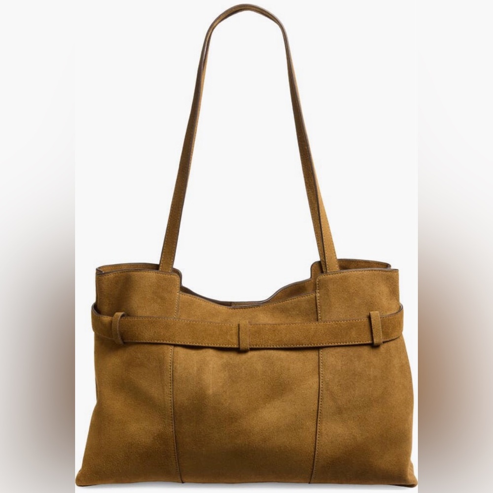 NEW $498 rag & bone Large Lexington Suede Tote in Golden Brown! - Picture 3 of 13